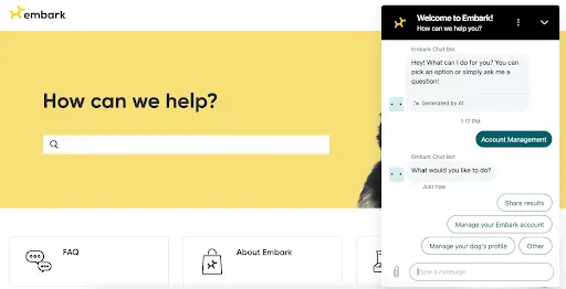 By outsourcing ecommerce customer service to Peak Support, Embark automated 75% of live chat with a 96% resolution rate